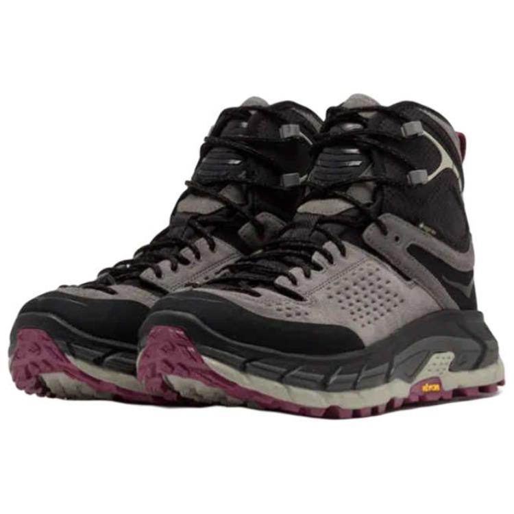 HOKA One One Tor Ultra Comfortable Soft Non-Slip Wear-Resistant High-Top Hiking Shoes Unisex Hiking Shoes Gray Black 1153190F-BNTT