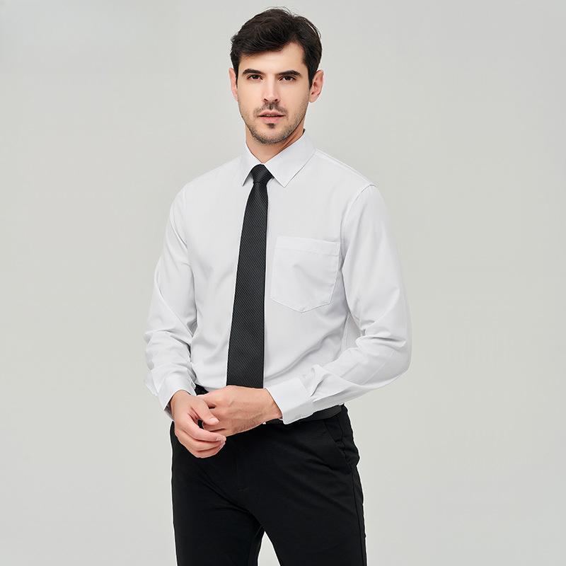 Men’s Wrinkle-Resistant Long Sleeve Business Shirt