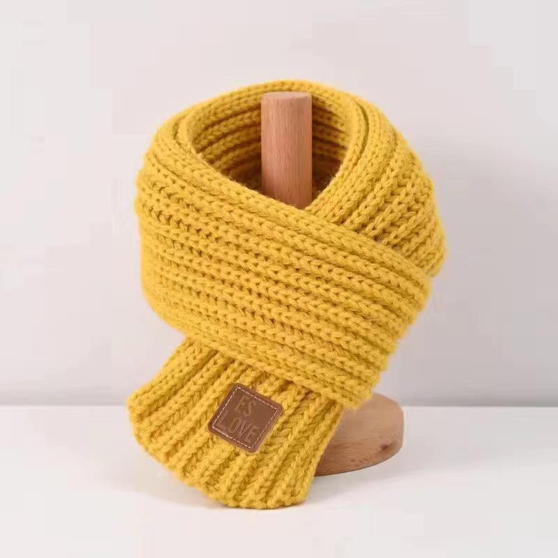 Children's scarf male warm girl thickened small scarf knitted Korean version boy little girl baby scarf autumn and winter