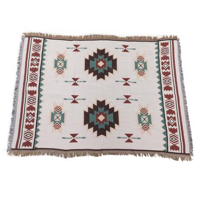 180x130cm Etniska stila galdauts, pleds, retro kokvilnas daudzfunkcionāls telts pleds piknikam, pludmalei