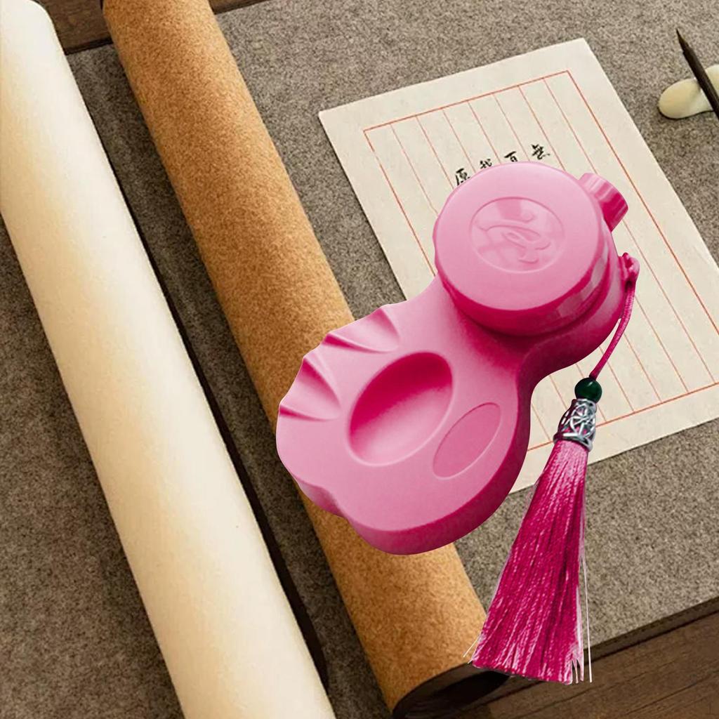 Calligraphy Ink Holder with Lid Case Pool Inkslab Box Well for Drawing Practice Writings