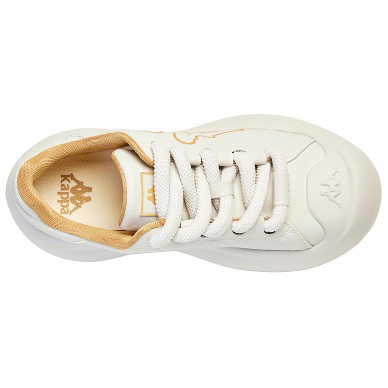 Kappa Tissu Cuir Synthétique Confortable Simple Polyvalent Résistant à l'Usure Basse Casual Chaussures Baskets Femme Beige K0E45CC00F-133
