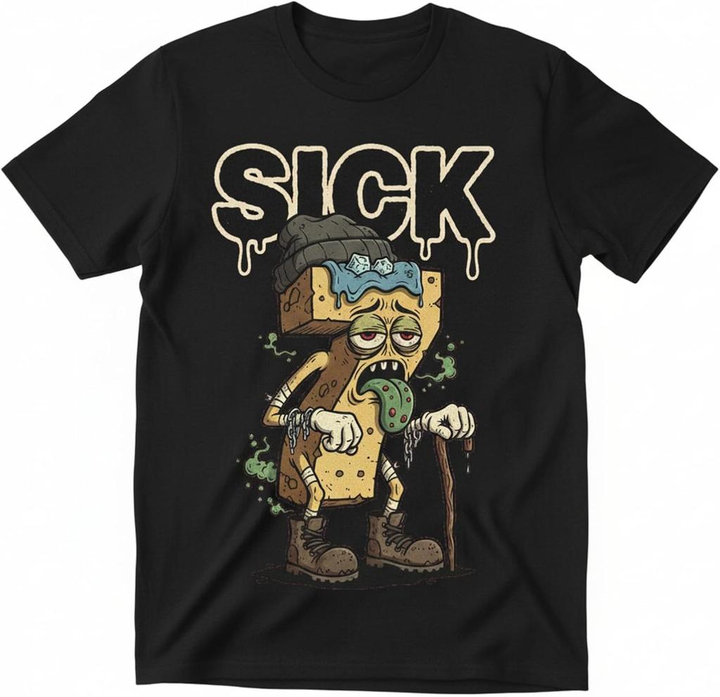 Sick Seven 67 Halloween Shirt Costume Fun Wordplay Design T-Shirt Trend Round Neck Short Sleeve Unisex Fashion Loose T-Shirt