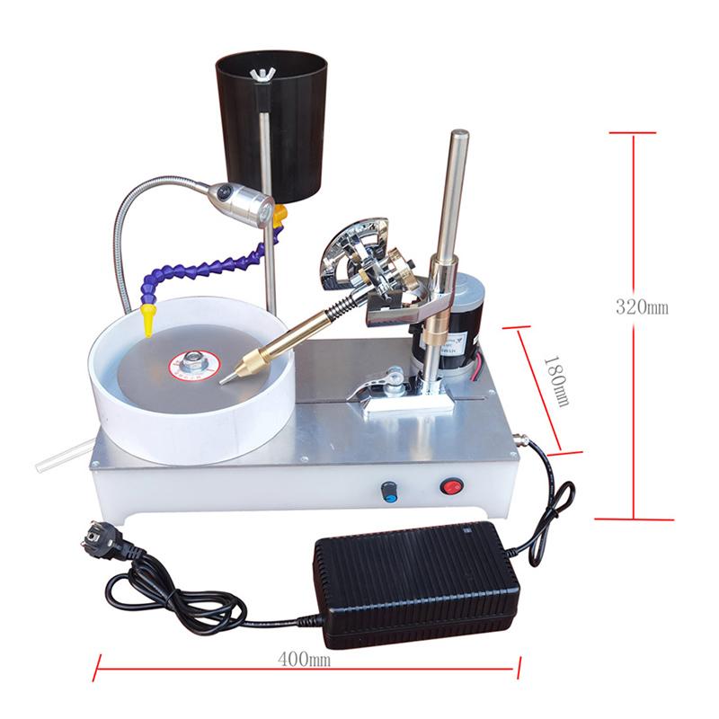 Electric Pusher Grinding Polisher Gemstone Grinding Machine Small Jewelry Jade Agate Facing Machine Jade Seal Engraving Knife
