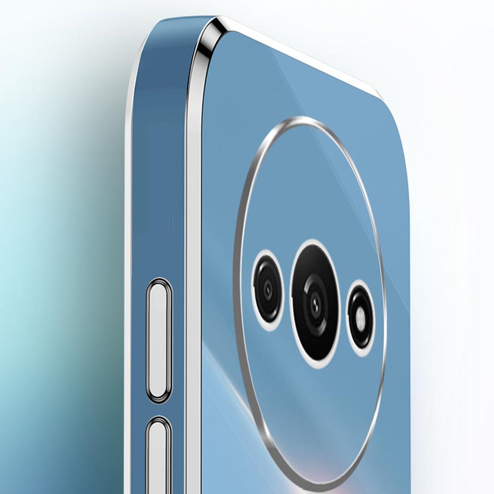 XINLI For Xiaomi Redmi A3 4G/Poco C61 4G Electroplating Case Ring Holder Kickstand Soft TPU Cover