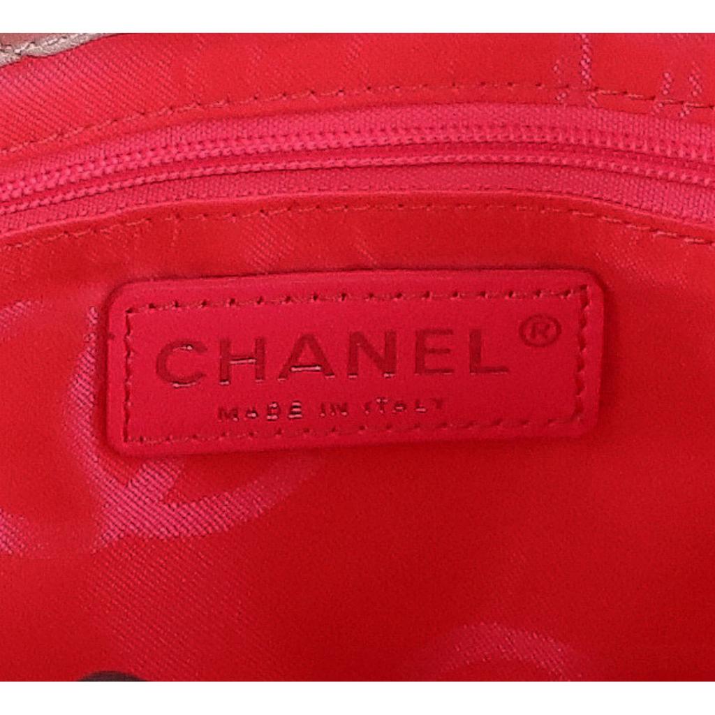 CHANEL A25166 Cambon Line Lambskin Small Tote Bag Handbag Black x whiteUsed