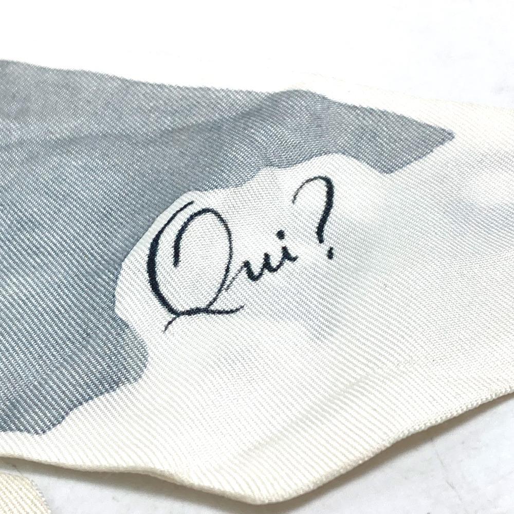 Dior initial logo Q Mitsua BandeauScarf Scarf silk White
