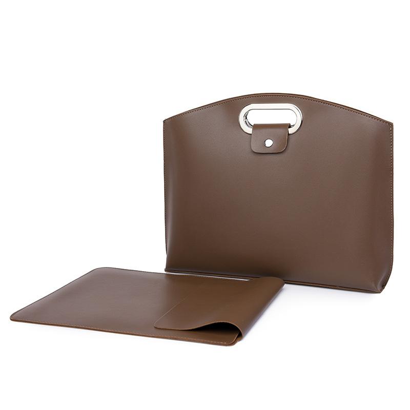 

Сумка для хранения Сумка большой вместимости Женская сумка для офисных работников Водонепроницаемая высококлассная сумка для ноутбука темно-коричневого