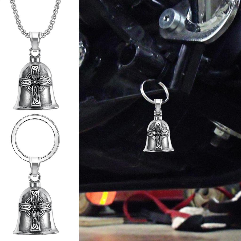 Motorcycle Bell Luck Bell for Bike Motorcycle Bells for Biker Good Luck Riding Bells with Hanger Motorcycle Accessory Keychain