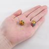 5pcs Stainless Steel Golden Bell Pendant Daisy Flower Charm DIY Necklace Bracelet Jewelry Making Material Needle Thread Supplies
