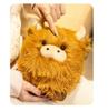 Adorable Highland Cattle Plush Doll - Round Cushion, Cartoon Ornament, Perfect Children's Birthday Gift.