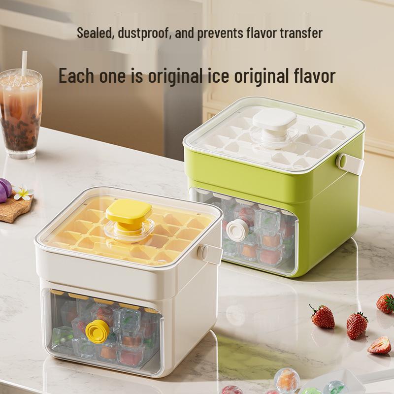 Handheld Ice Cube Mold with Food-Grade Freezer Storage for Homemade Ice