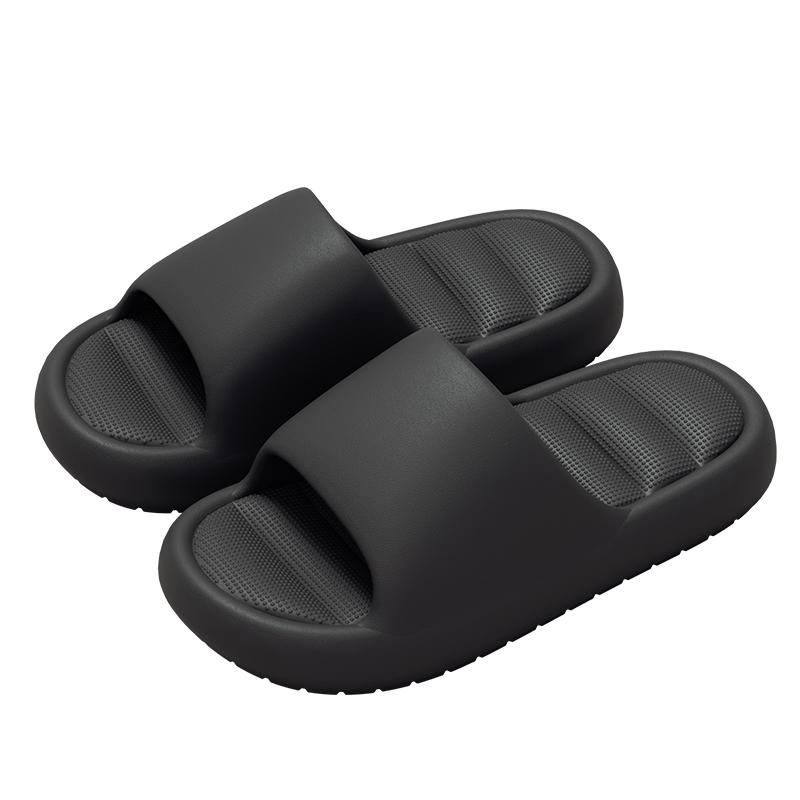 

Thick Bottom Women Home Slippers EVA Casual Slides Comfortable Non-slip Men Slippers 44-45 чорний