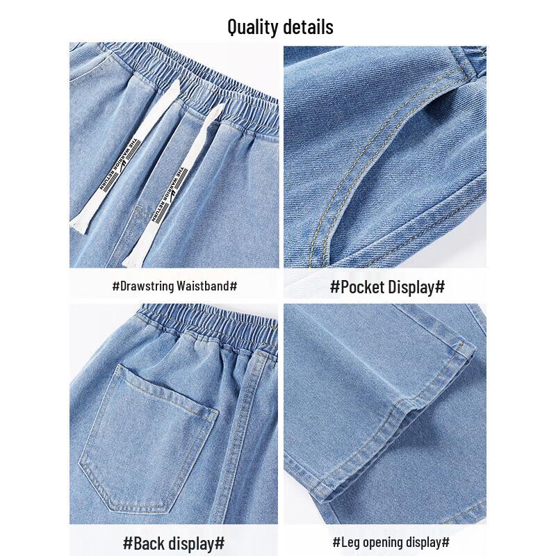 Dingfengbaoluo Men's Vintage Loose Straight-Leg Jeans