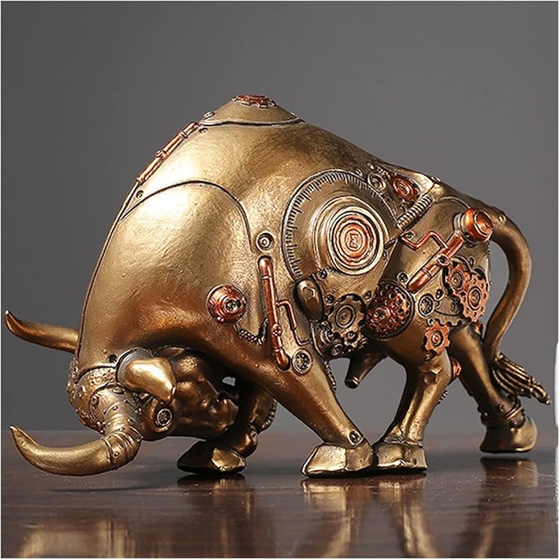 Dachshund Statue and Carved Sculpture Mechanical Punk Style Dachshund Statue Animal Statue Steampunk Modern Home Decor Resin Statue for Coffee Table,