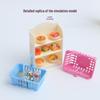 Miniature Supermarket Shopping Basket Toy - Role-Playing Doll Accessory for Kids