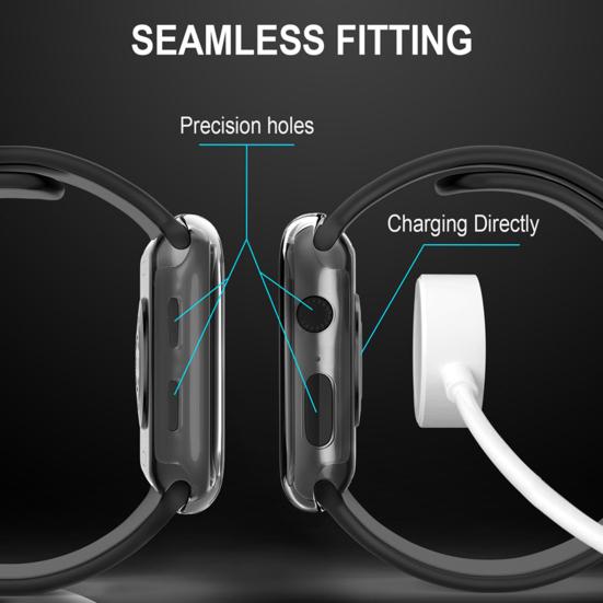 Watch Screen Protector Bubble Free Bubble Free PC Smart Watch Screen Protective Case for Apple Watch 6/SE
