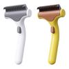 Pet Detangling Comb for Cats Dogs Double-Sided Knot-Opening And Hair Removal Grooming Tool with Self-Cleaning Button Non-Slip Handle Tangle-free Pet