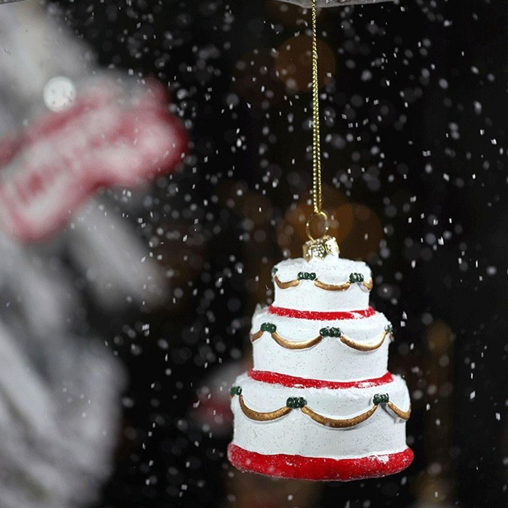 Plastic Christmas Hanging Pendants Xmas Tree Wreath Xmas Tree Decorations Drop Ornaments Christmas