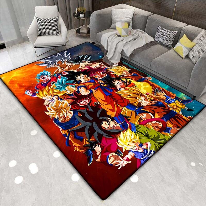 Multi Functional Cartoon Flannel Soft Home Living Room Japanese Cartoon Game Bathroom Kitchen Doormat Anti-skid Carpet.