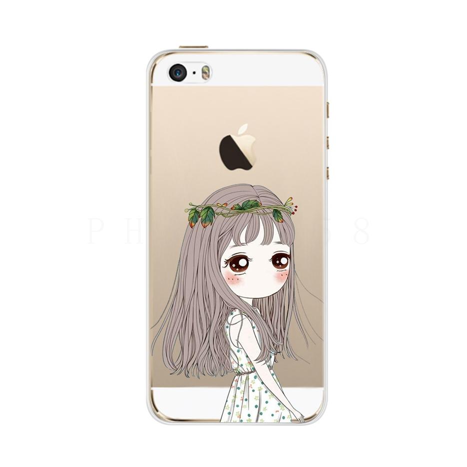 Case For iPhone 5 5S SE Case Silicone Soft TPU Cute Cartoon Pattern Protector Shell For iPhone 6 6S 5 iPhone6S Case Cover Fundas