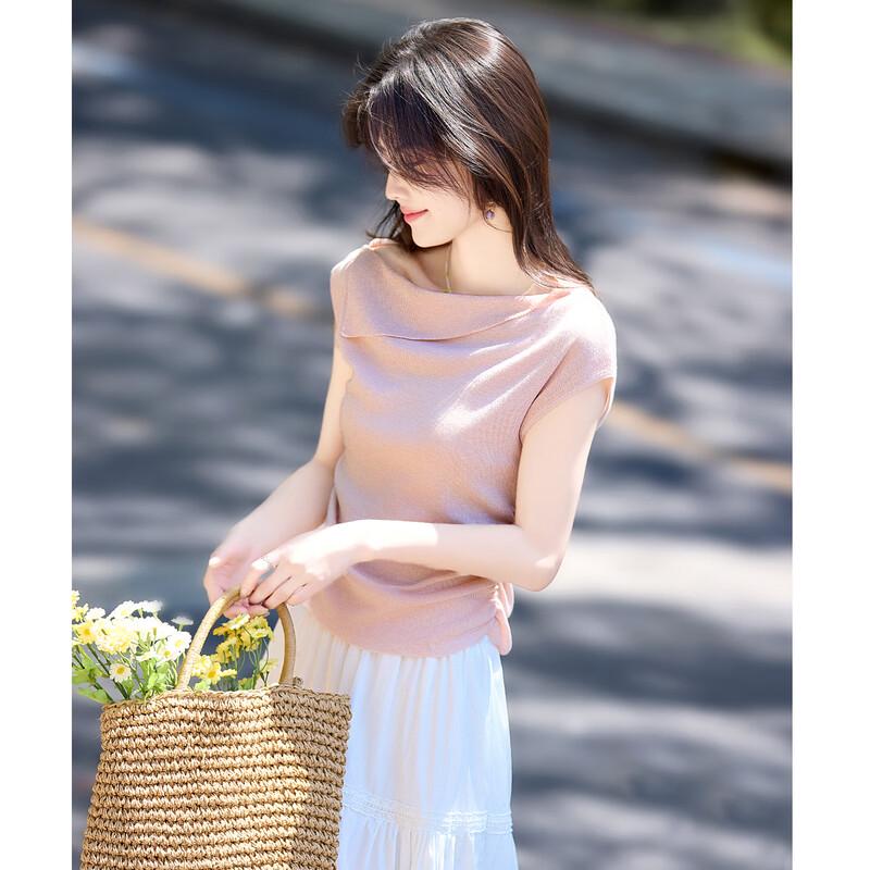 Women's Ruched Slash Neck Knit Top