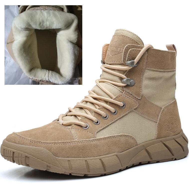 Real Leather Cowhide Men's Boots British Style Versatile High Top Shoes Short Boots Men's Desert Boots Tooling Shoes Outdoor