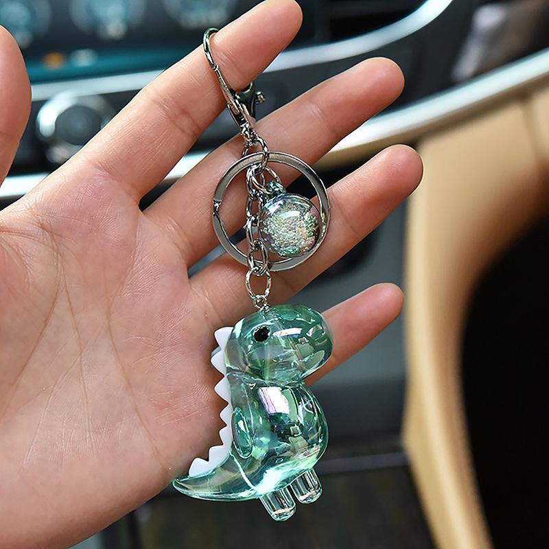 

Милый мультяшный динозавр брелок аксессуары высококачественный акриловый кулон животное зелёный