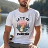 Lasst uns campen gehen Unisex Baumwollhemd Abenteuer Camping Geschenk Naturfreund Vintage Rundhals Bedrucktes T-Shirt Herren Ropa Hombre Camisetas