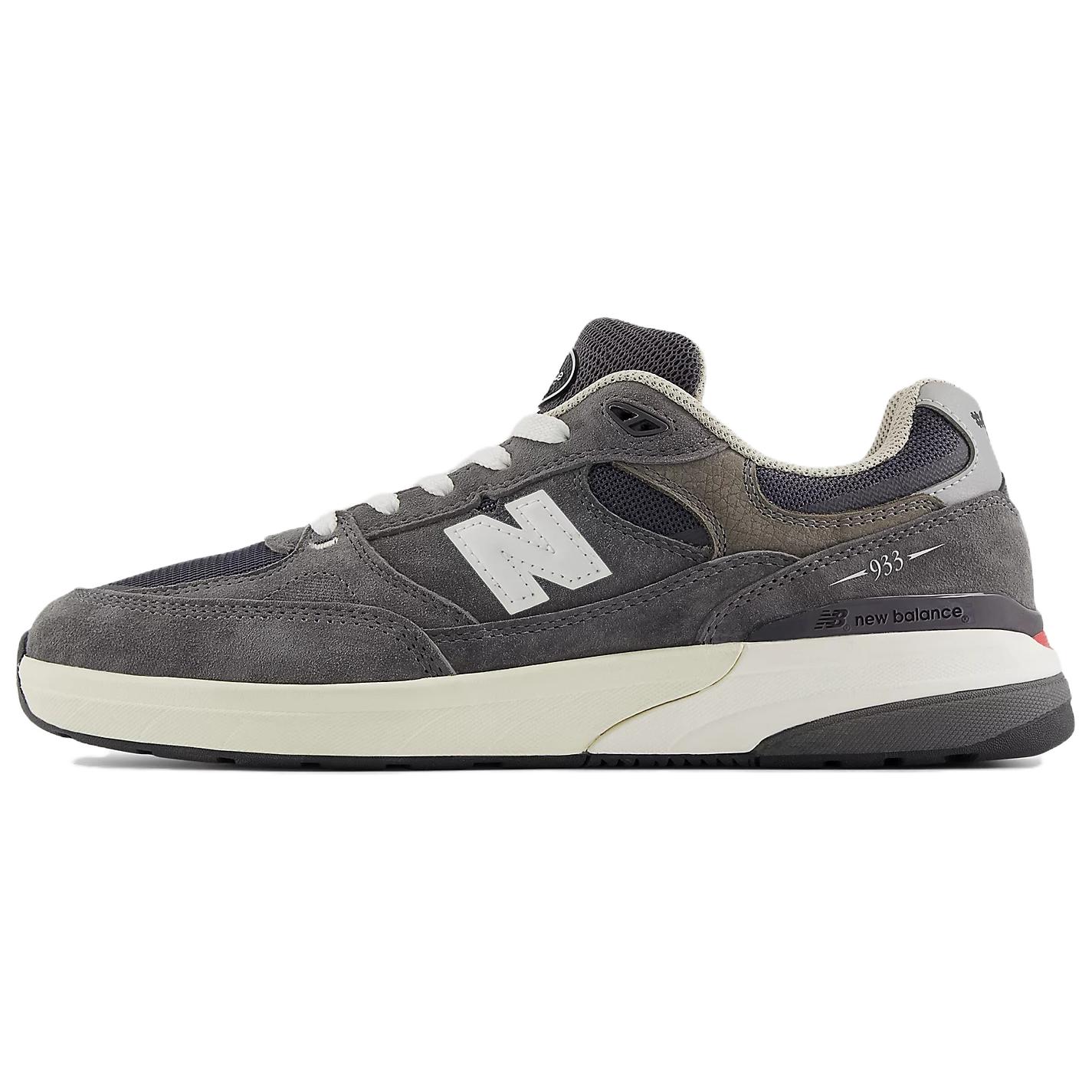 

Эндрю Рейнольдс x New Balance Numeric 933 Grey Day 2025 Мужские кроссовки Темно-серый Белый NM933GDY 43