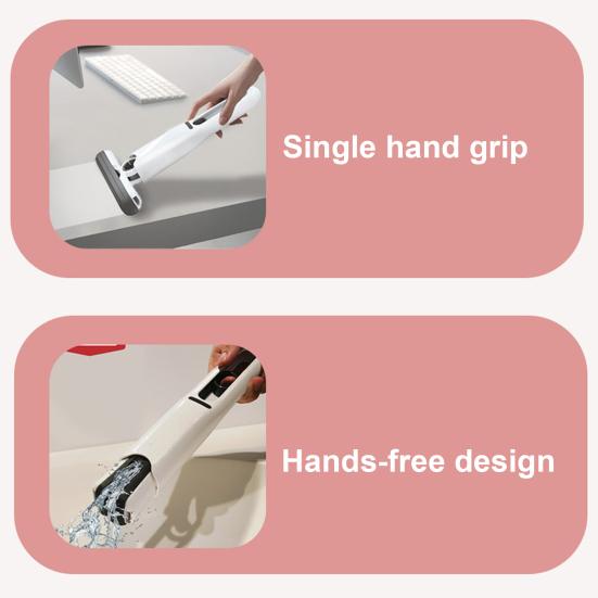 Small Desktop Mop Self-Squeezing Design Foldable Compact Size Portable Multifunctional Tabletop Handheld Cleaner Mop Tool