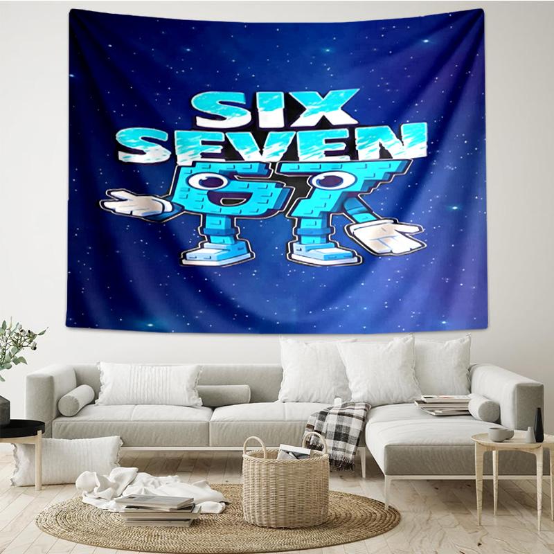 Space Adventure With Six Seven 67 Tapestry Room Decoration Wall Hanging for Living Room Bedroom, Dormitory, Birthday and Christmas Gifts