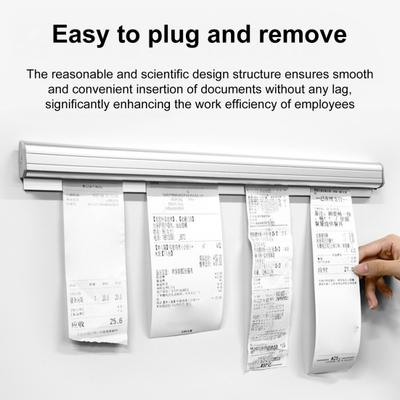 Aluminum Slide Check Rack with Pen Slot And Receipt Bills Ticket Invoices