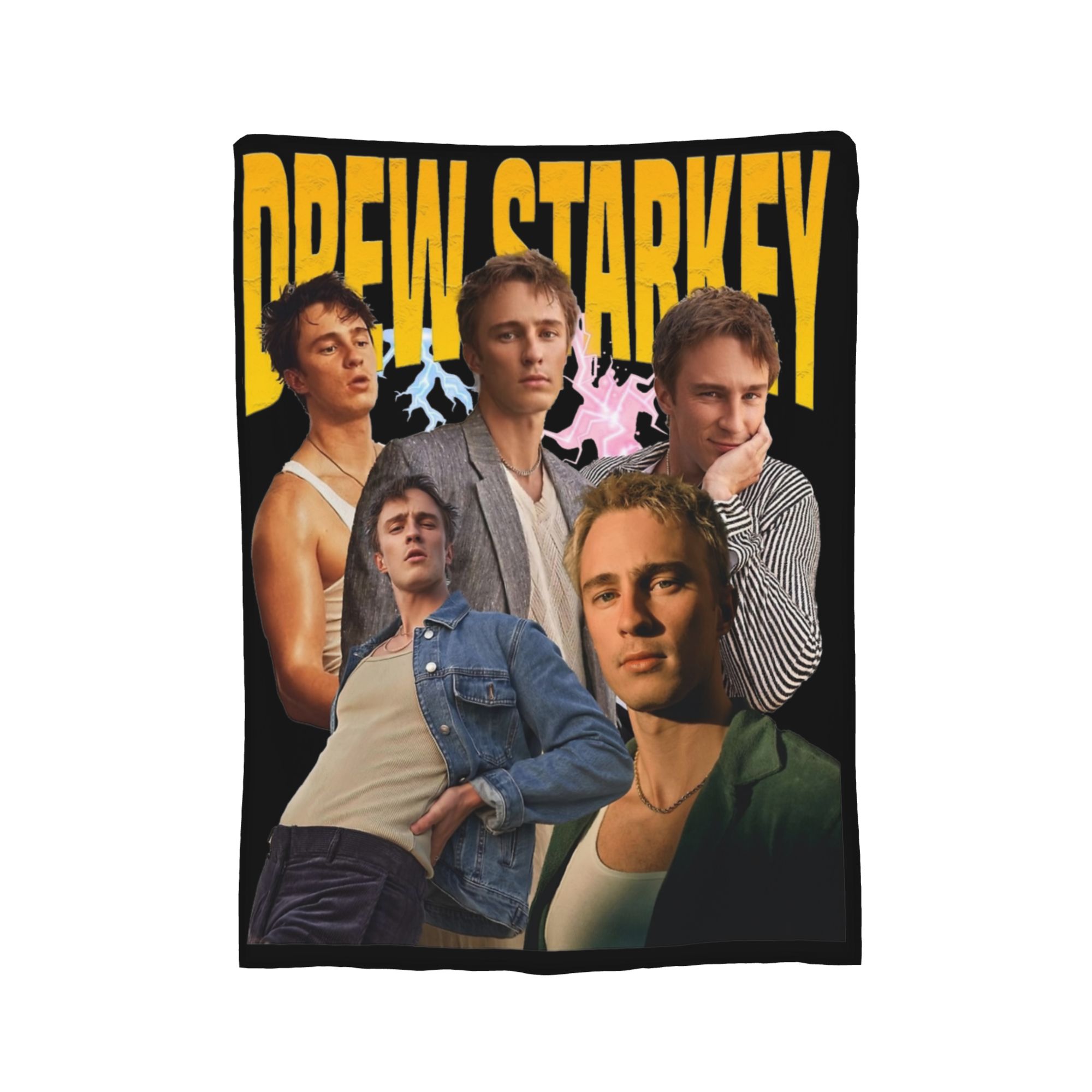 

Drew Starkey Actor Blanket Flannel Decoration Multifunction Lightweight Thin Throw Blanket for Home Car Quilt 75x90cm