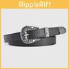 Trendy Fashionable Vintage Metal Flower Buckle Women's Belt Stylish Accessory For Jeans