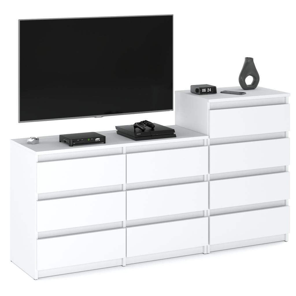 Chest of Drawers 10 Drawers Cabinet "HIT" 64 Matt White/Matte White