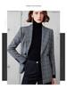 Luxurious British Style Dark Plaid Suit: Women's Jacket & Straight-Leg Pants Two-Piece Set for Autumn/Winter.