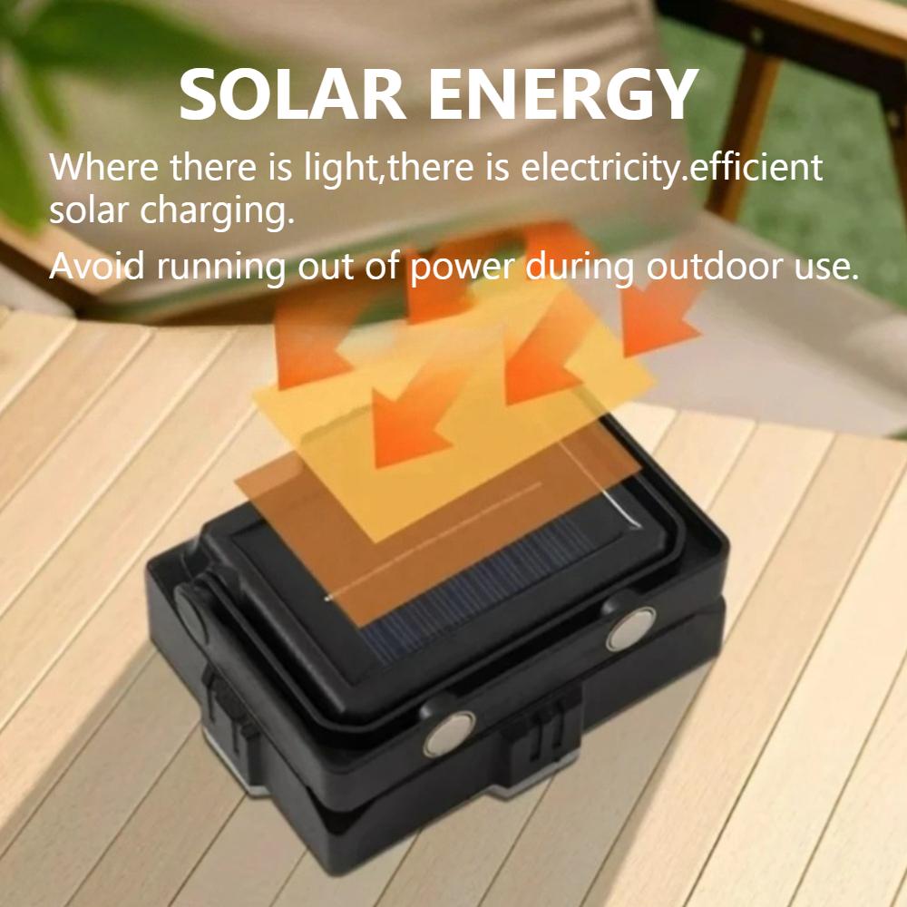 Super Bright Solar Work Light LED Portable Flood Lights with Stand 4Modes Waterproof Rechargeable Outdoor Lamp for Job Site Camping