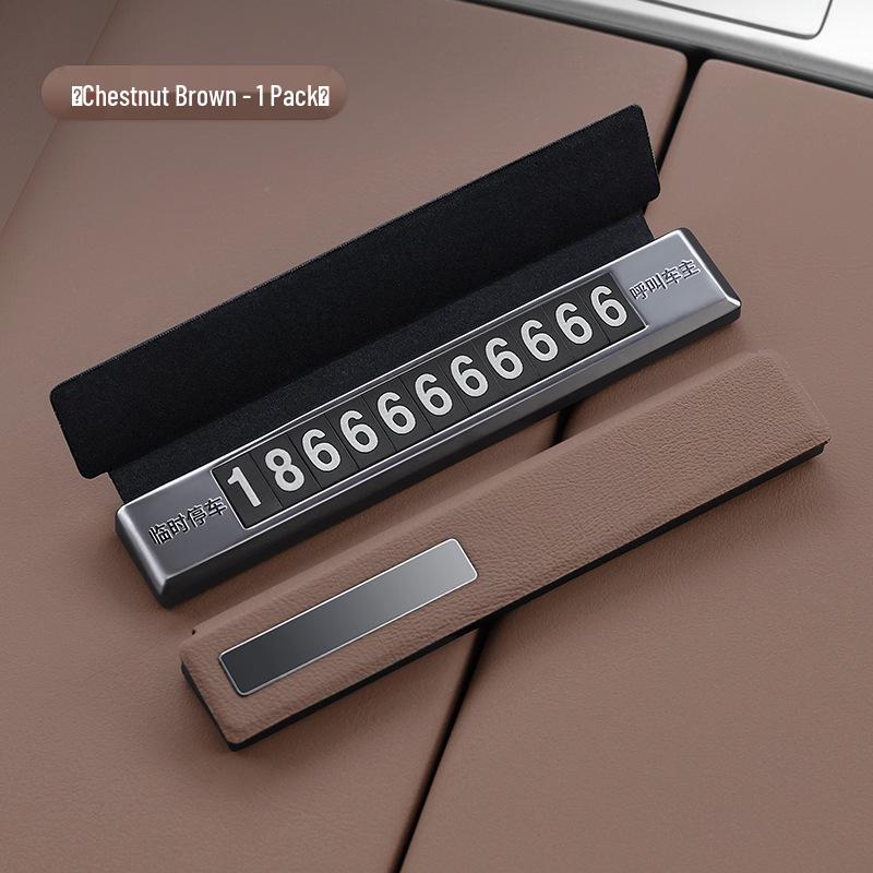 Temporary Tank Car Interior Parking Phone Number Plate Accessory