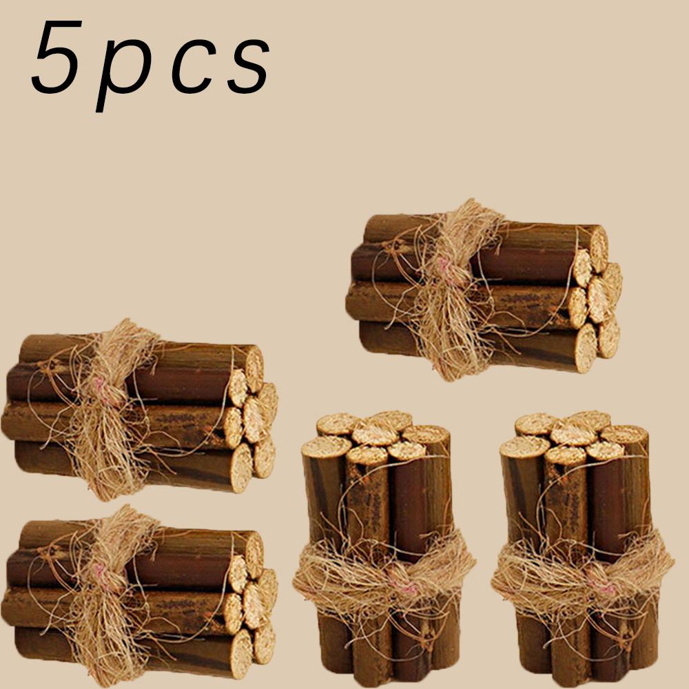 2/5Bundles 1:12 Dollhouse Miniature Bonfire Firewood Model Party Living Scene Decor Toy Doll House Accessories