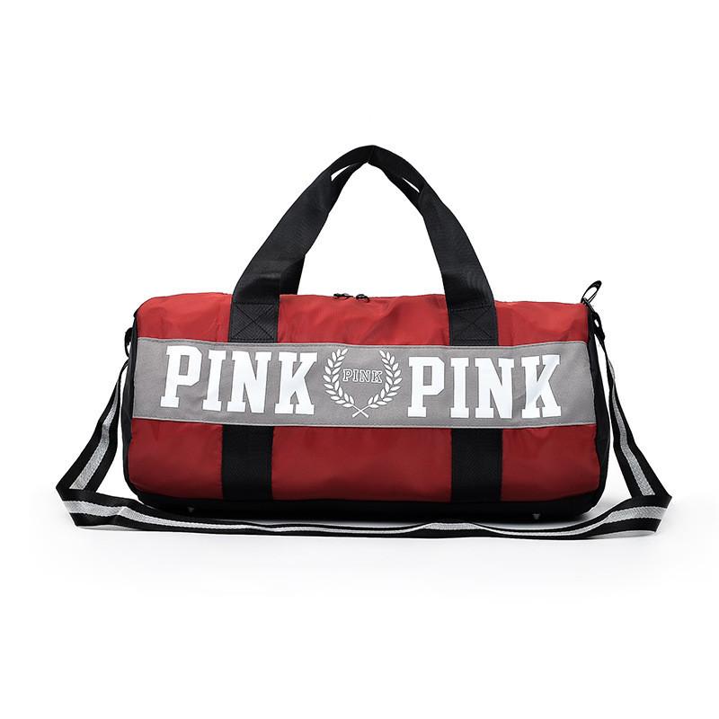 Victoria's Pink Różowa Płócienna Torba Duffle na Jogę o Ponadczasowym Designie do Szkoły i na Siłownię