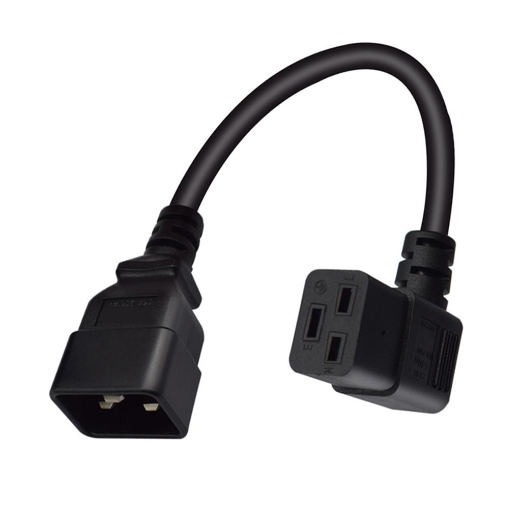 Efficient 16A 250V Power Cord Right Angle IEC320 C19 To C20 Power Cable for UPS Power Supplies 3x1.55mm2 Power Wire