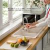 KQQK Transparent Waterproof Panel, Kitchen Sink Splash Guard, Traceless Crystal Adhesive, Easy