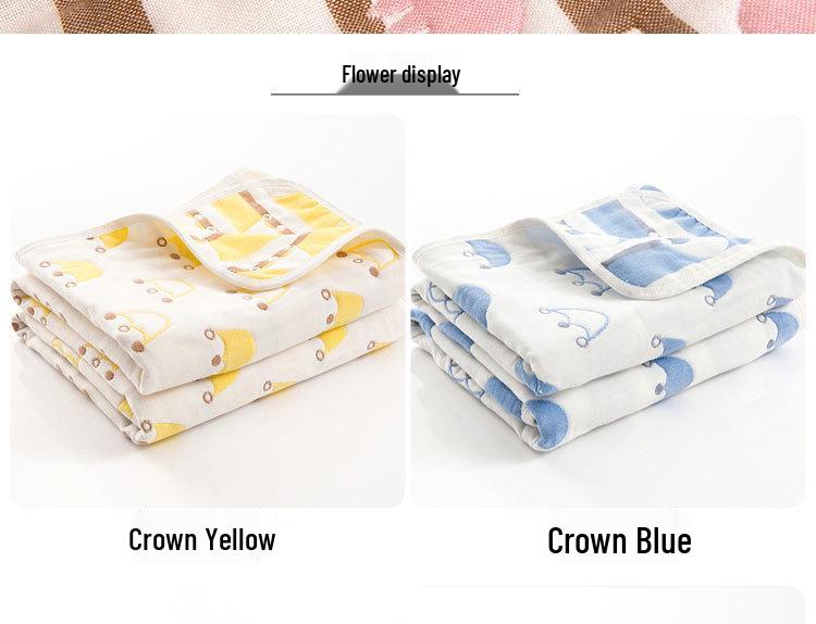 Newborn Jacquard Six-Layer Gauze Bath Towel and Summer Blanket for Babies and Toddlers.