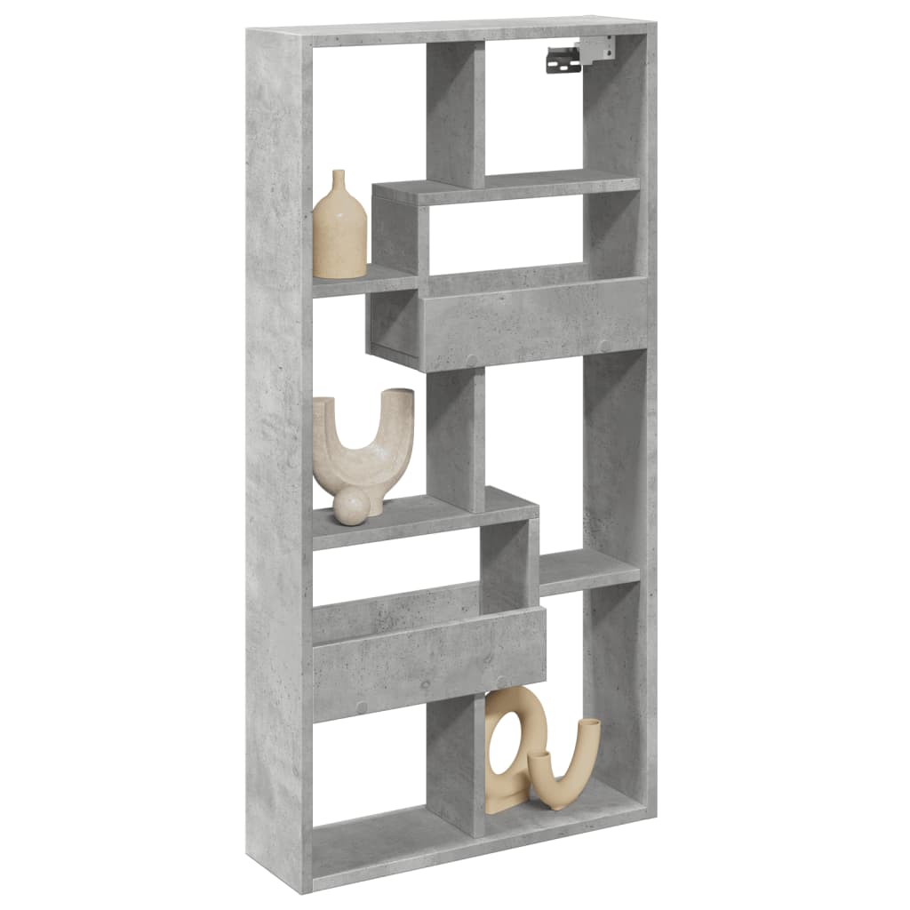Wall Cabinet Concrete Grey 50x15x100 Cm Engineered Wood