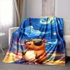 1pc Capybara Art Print Blanket, Lightweight Flannel Fleece with Digital Printing, Soft Warm for Sofa, Travel, Camping, Office, Couch, Chair, and Bed,