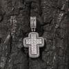 Hip hop T square cross pendant necklace copper inlaid zircon street trend brand niche