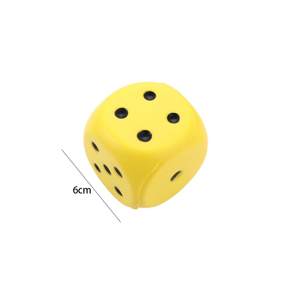 Solid Color Finger Training Length 6cm Squeeze Pressure Relief Sponge Dice Point Dice Anti Stress