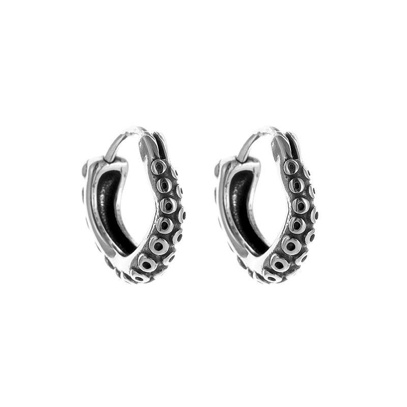 Retro Popular Hollow Earrings Crescent Pattern Earrings for Men and Women Trendy Hip-Hop Rock Earrings Jewelry