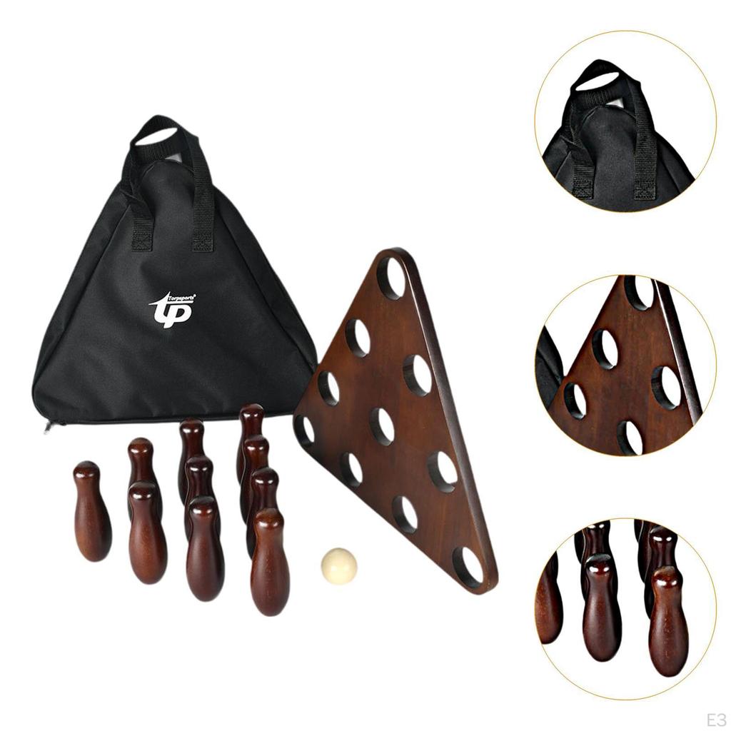 Kids Bowling Set Shuffleboard Pin 10 and 1 Ball for Gathering